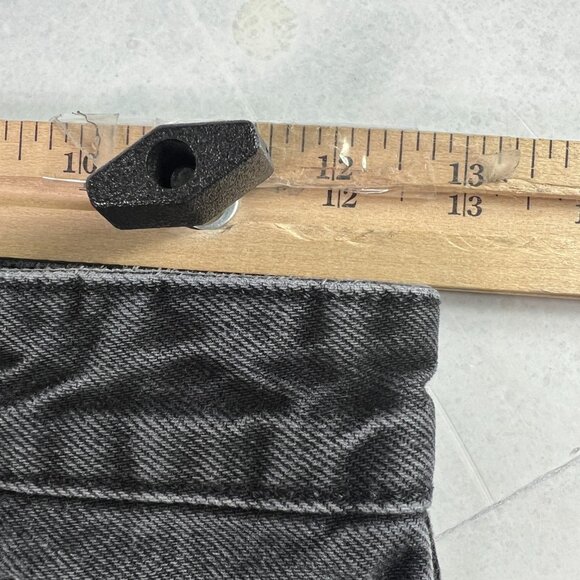 Zara Jean Women 25x29* High Rise Wide Leg Black Faded Raw Bottom Hem Denim Tag 2 - Picture 16 of 16